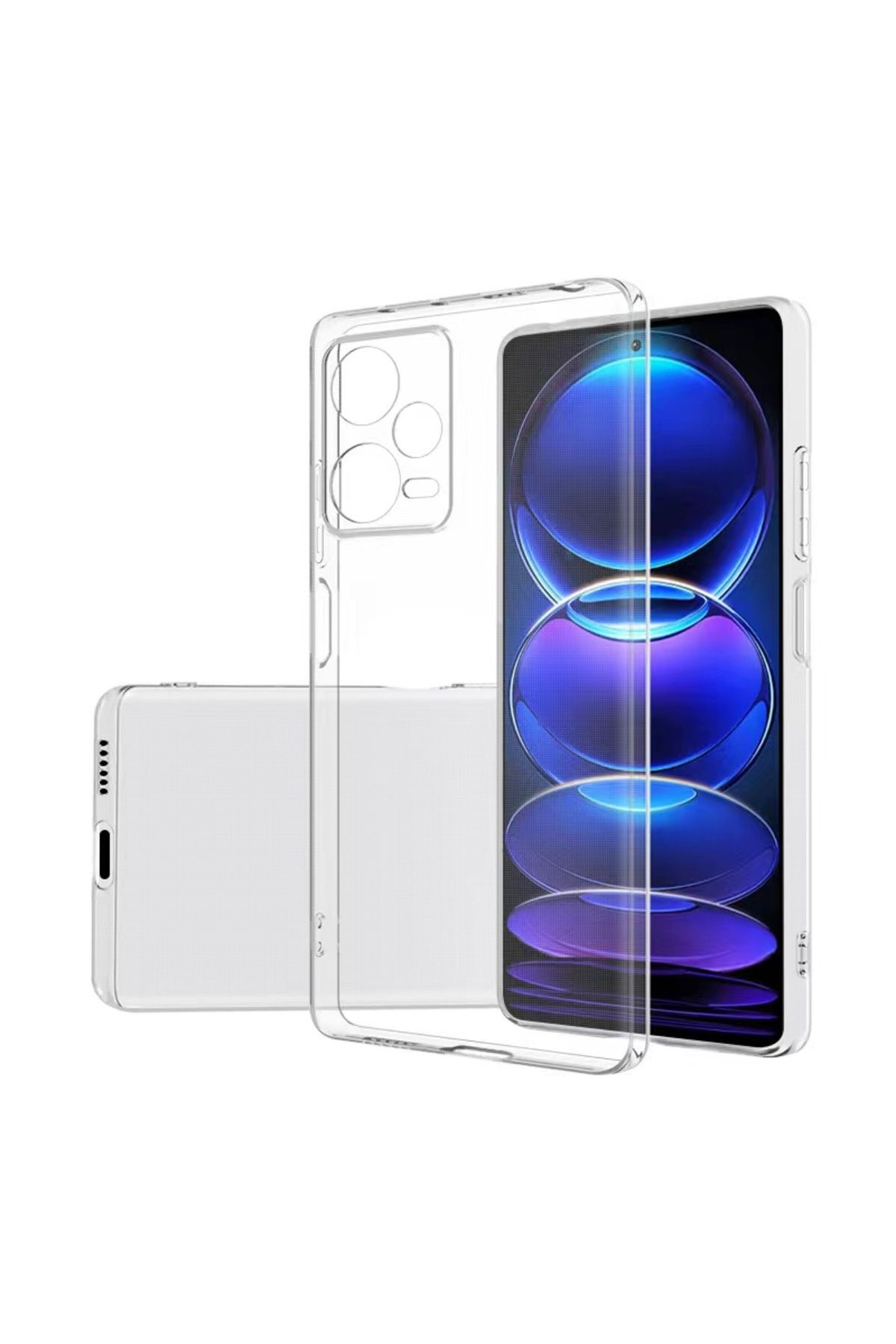 System Com Redmi Note 12 Pro 5G Kılıf SYS Süper Silikon Kapak - Renksiz