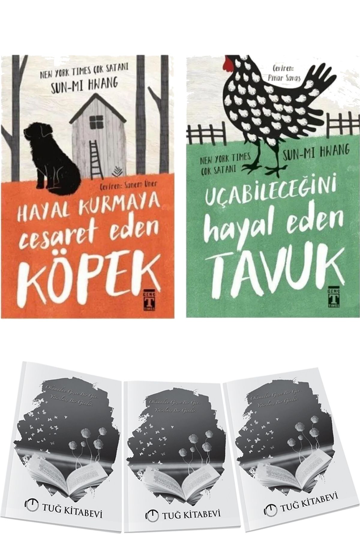 Genç Timaş Hayal Kurmaya Cesaret Eden Köpek ve Uçabileceğini Hayal Eden Tavuk Sun-mi Hwang + Hediyeli