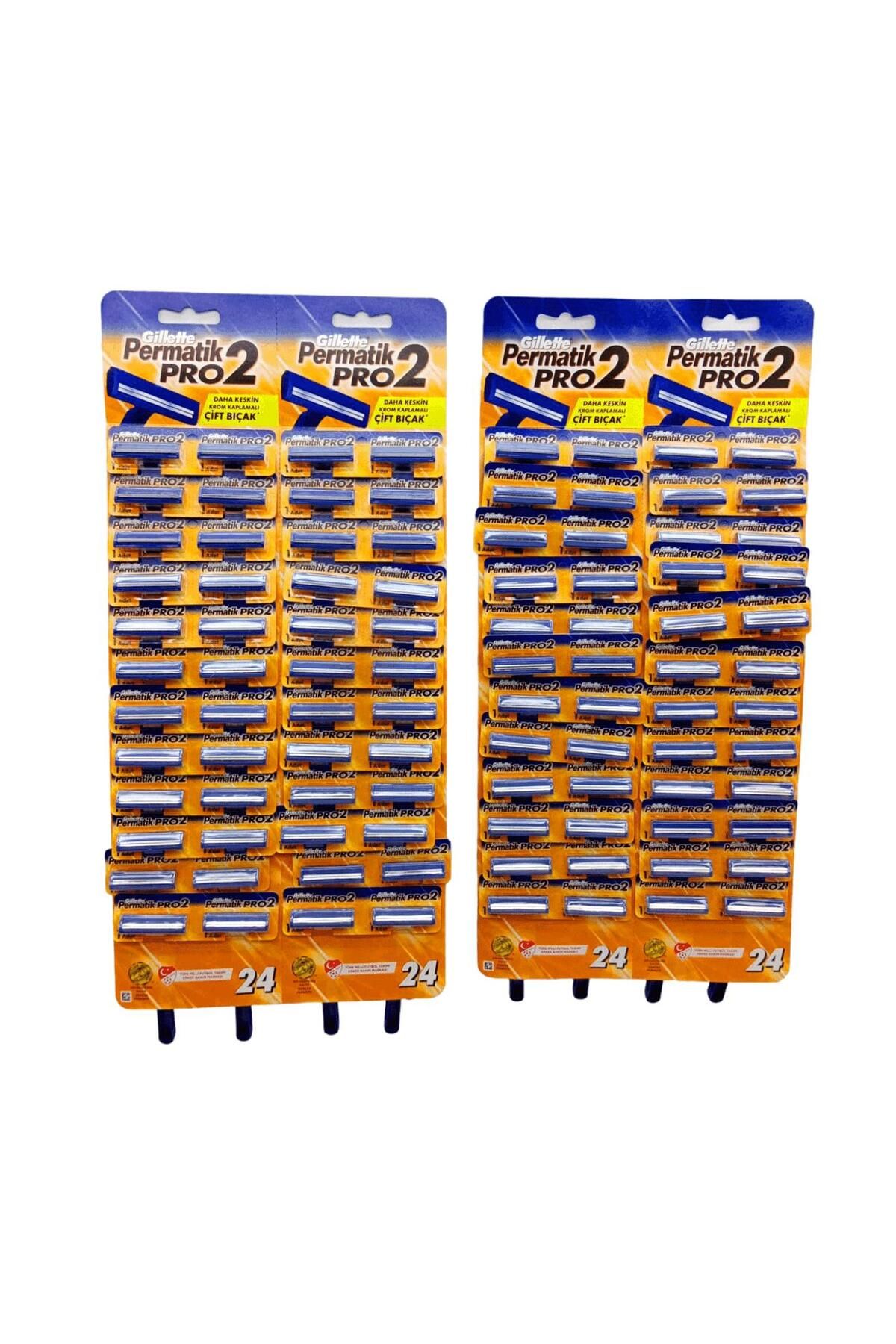Vemora PERMATİK PRO 2 ÇİFT BIÇAKLI SAPLI JİLET 96 PARÇA (5166)