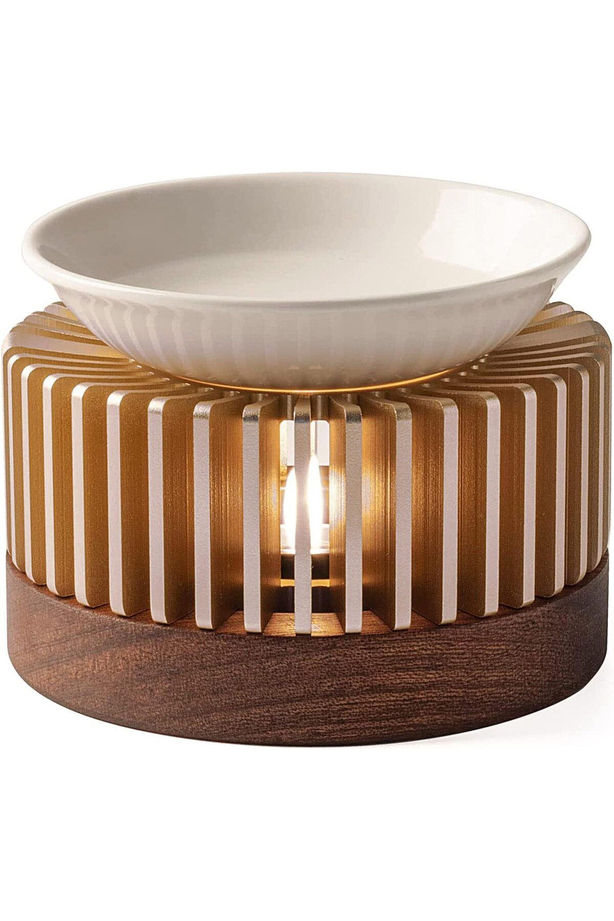 IWOOHOME Kokulu Yağ Lambası, Eloksallı Alüminyum, Tealight ile Çalışan Aroma Difüzörü