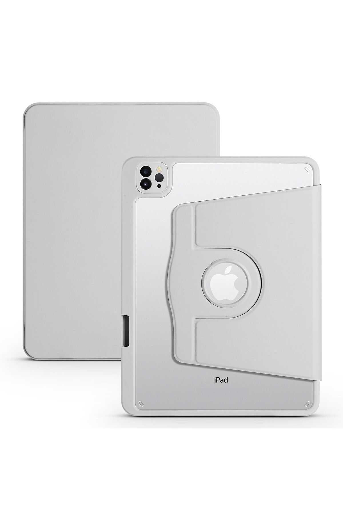 UMEYIR iPad Air 11 2025 M3 Kılıf SYS Termik Kalem Bölmeli Dönebilen Standlı Kılıf - Gri