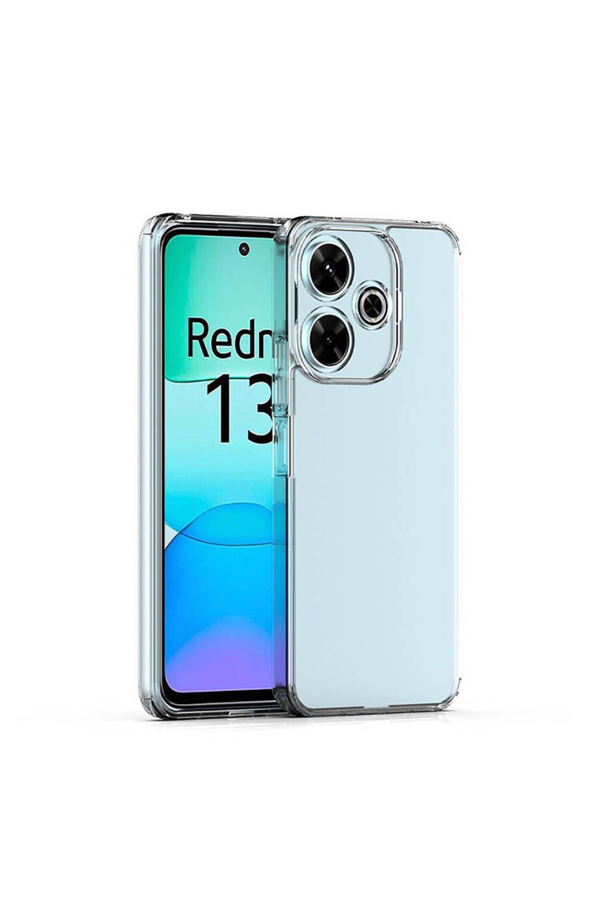 System Com Redmi 13 4G Kılıf SYS Süper Silikon Kapak - Şeffaf