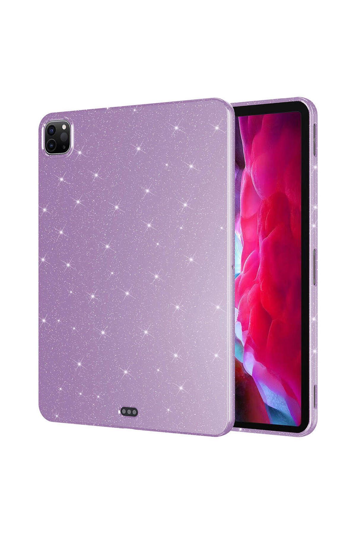 System Com iPad Pro 11 2022 M2 Simli Parlak Görünümlü Uyumlu SYS Tablet Koton Kılıf-Lila