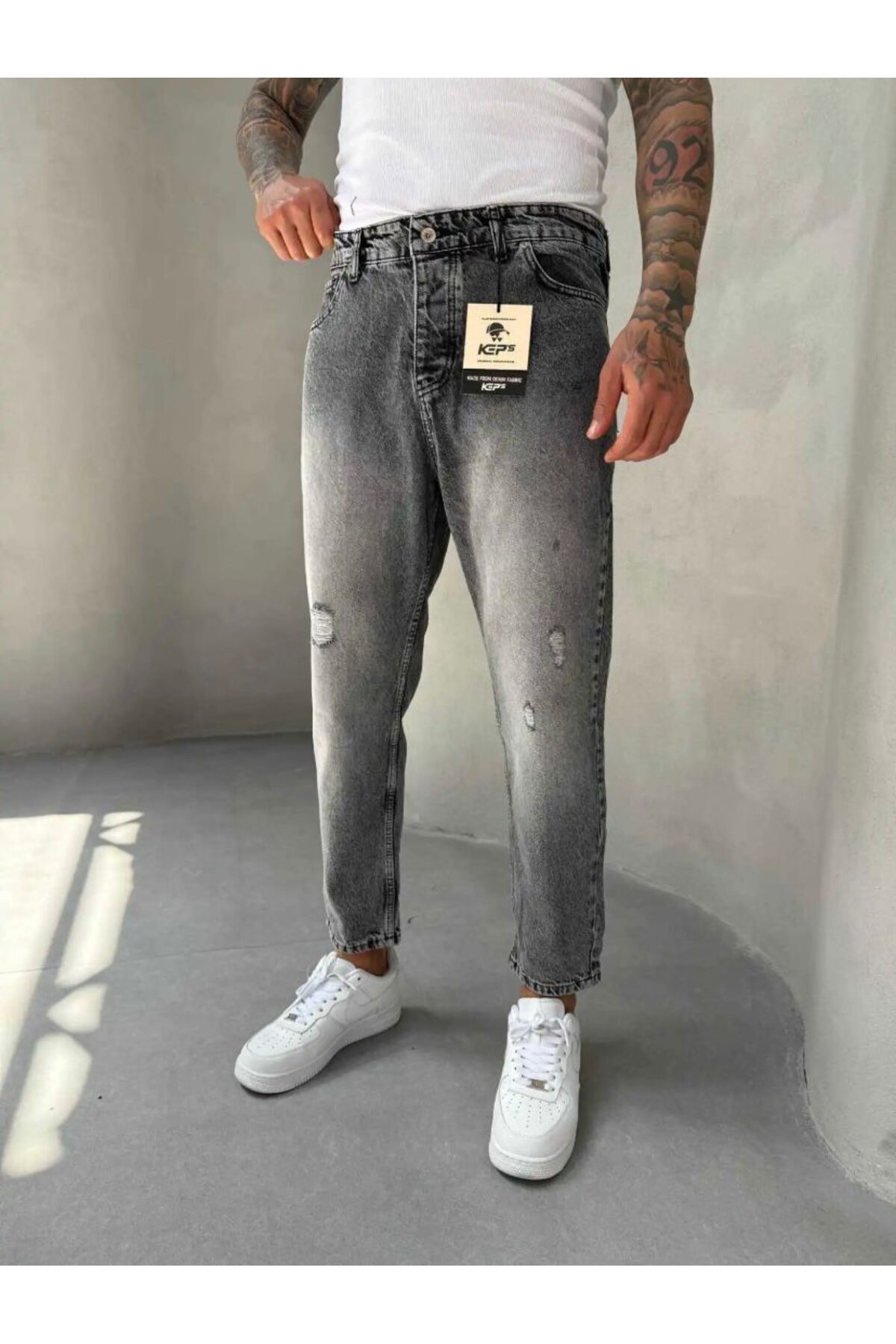 MODA YIRTIK DETAYLI BOYFRIEND DENİM PANTOLON