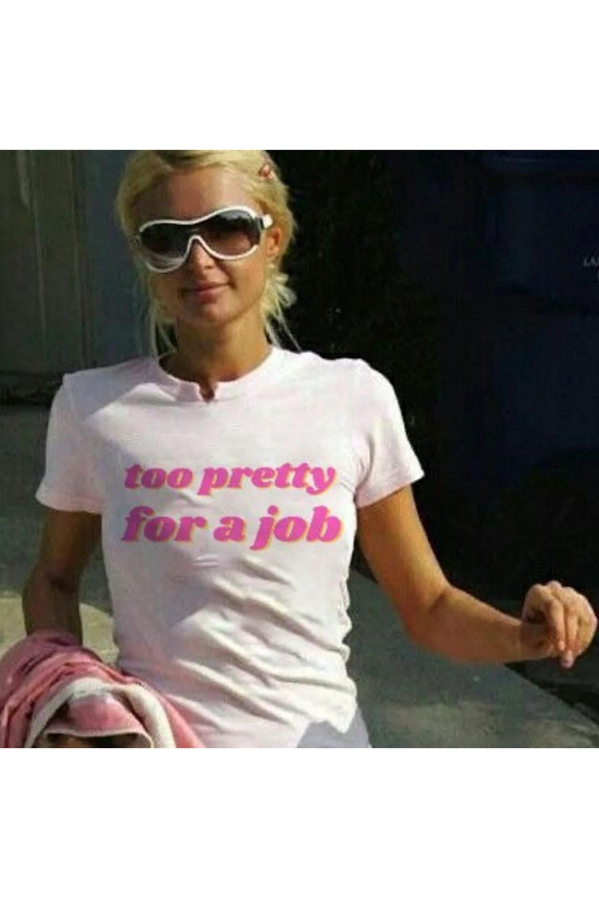 Urbanstadt Too Pretty For A Job Crop Top