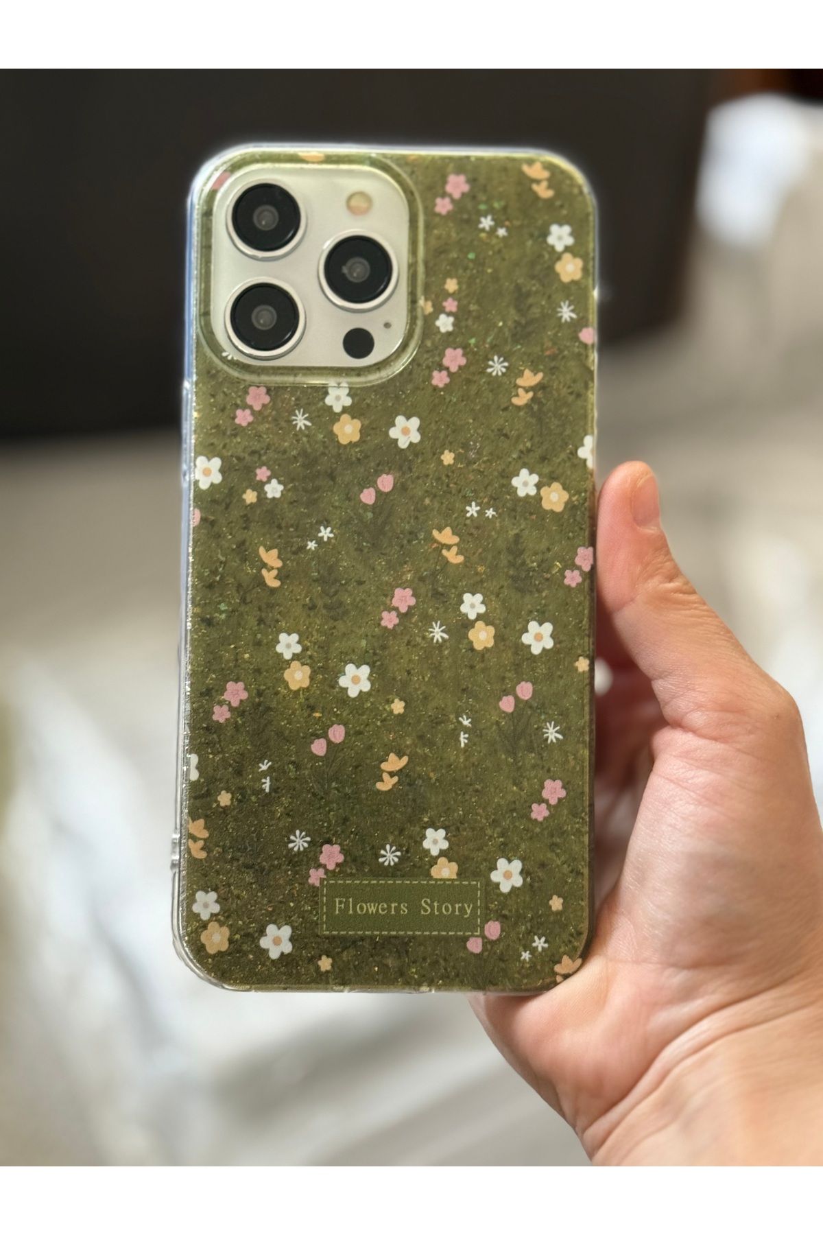 FİŞNEİLETİŞİM İPHONE 16 PRO UYUMLU SİMLİ ÇİÇEK DESENLİ KILIF