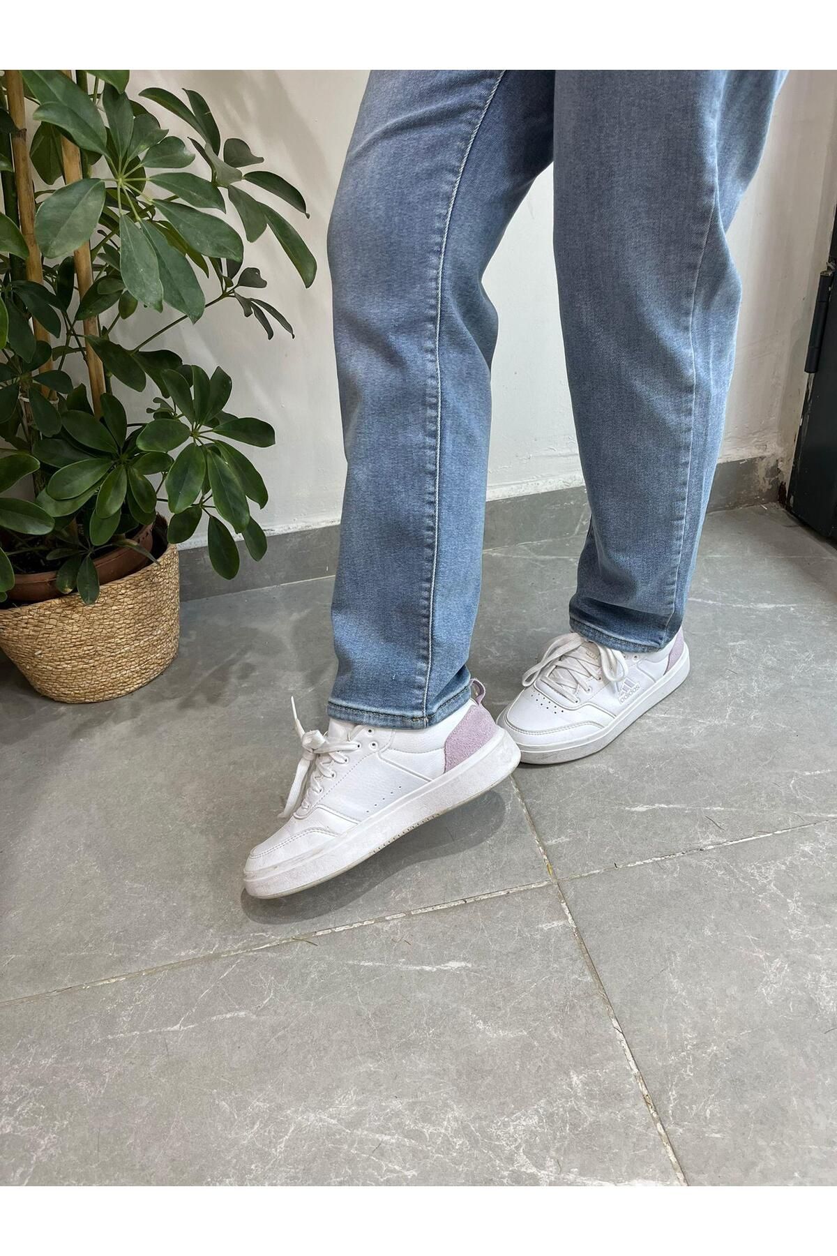 LA CARTE Mom Jeans Yandan Taş İşlemeli Kot Pantolon 0291