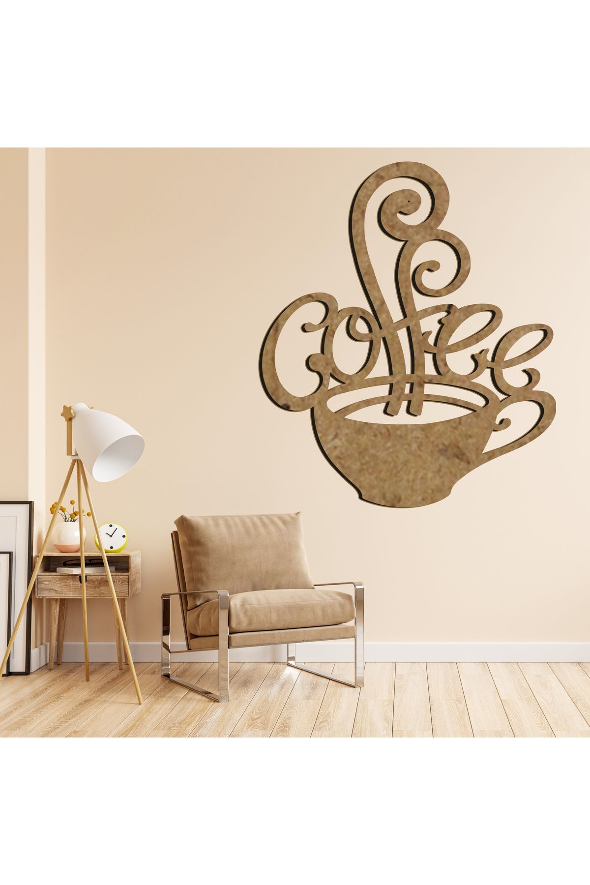 Grand Fine Art Tek Parça Renkli MDF Tablo Kahve Saati
