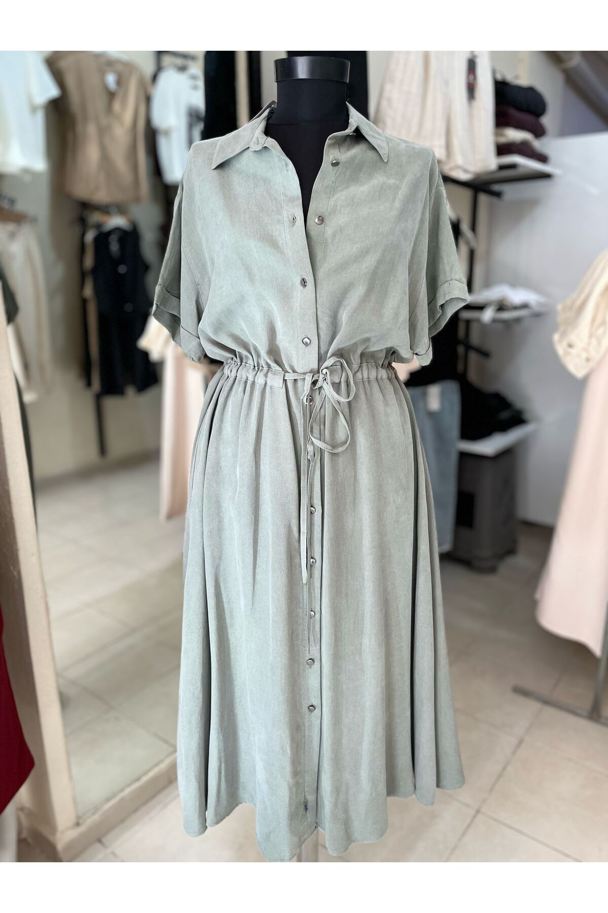 Butik Kadın Giyim Modal Kumaş Elbise
