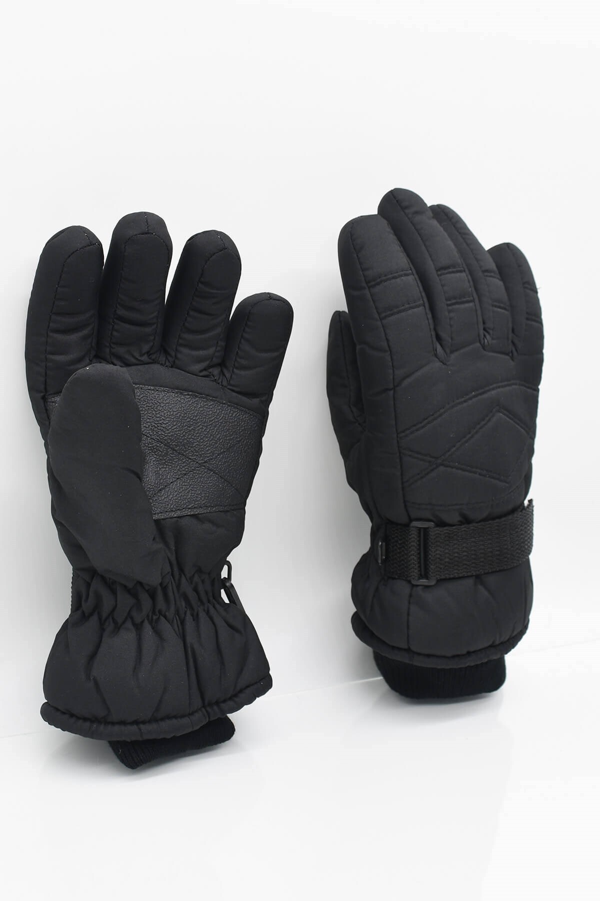 Külah  Erkek Içi Polar Siyah Kayak-kar Eldiveni - Görsel 7