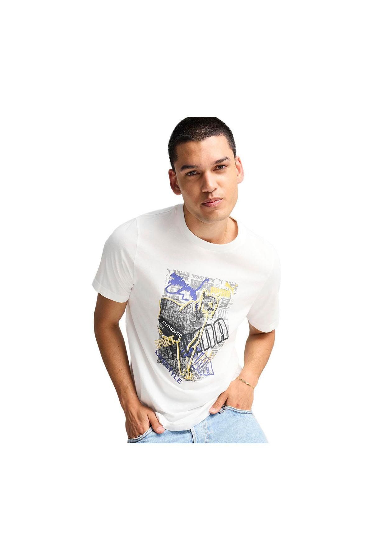 Puma GRAPHICS PHOTOPRINT TEE Giyim Erkek