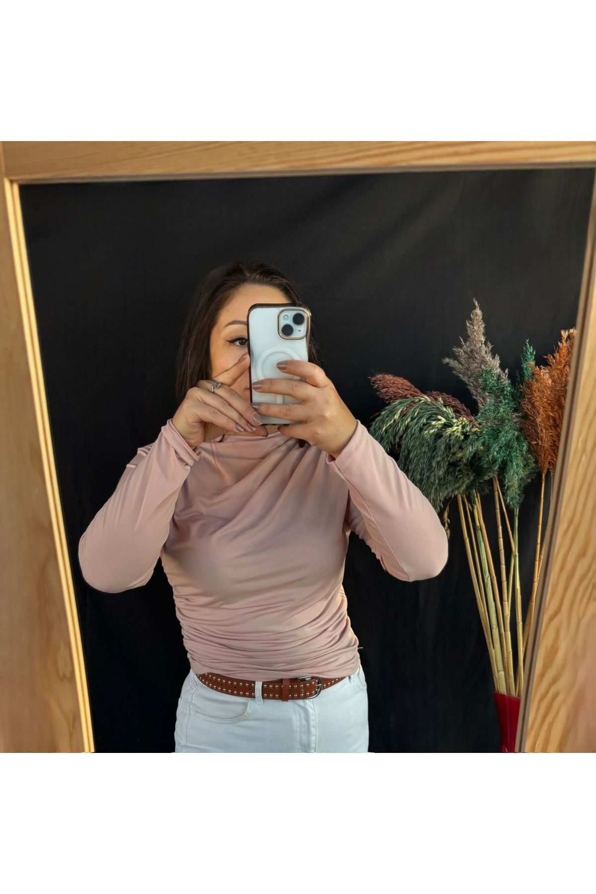 Shopriva Trend büzgülü boğazlı bluz