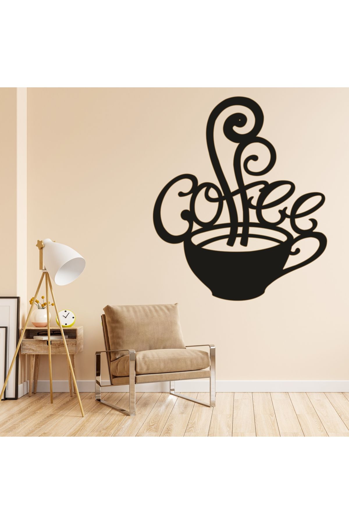 Grand Fine Art Tek Parça Renkli MDF Tablo Kahve Saati