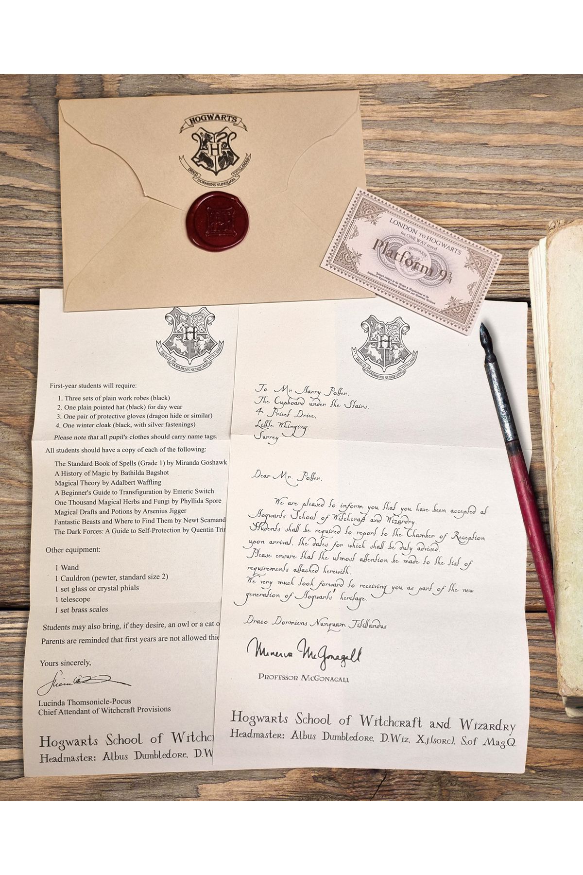 iyi fikirler Harry Potter Hogwarts’a Davet Mektup Seti