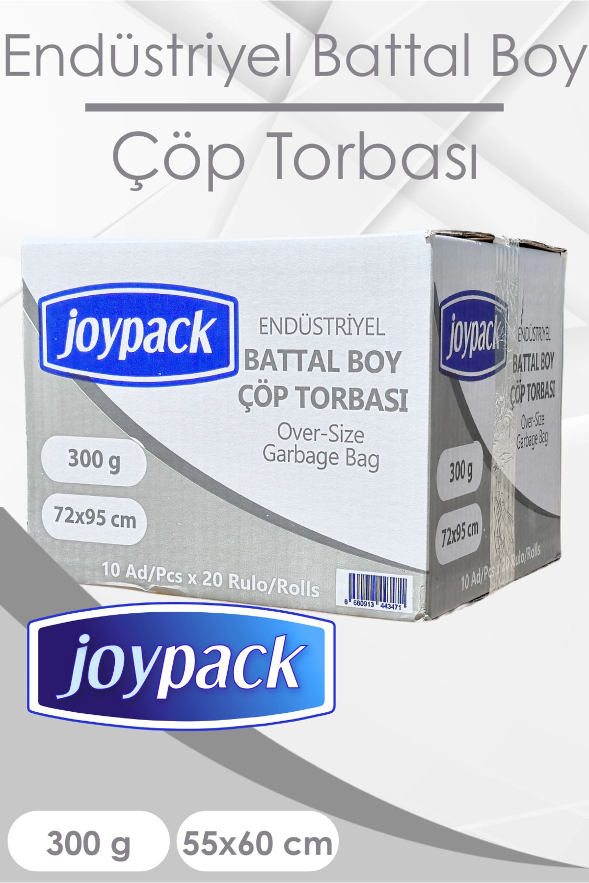 Joypack Endüstriyel Battal Çöp Torbası 10'lu - 300gr 72x95 cm 70 Lt