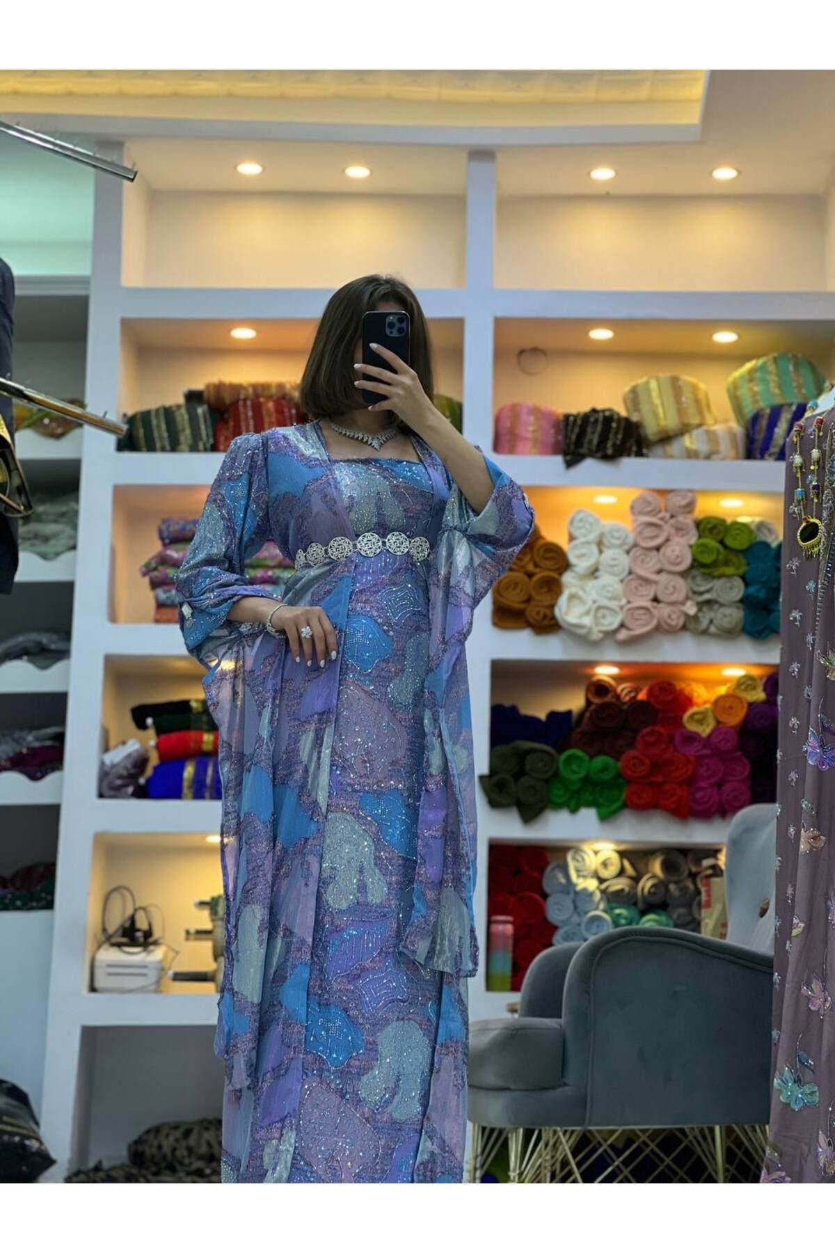 SOLİN YÖRESEL Kadın Yöresel Elbise Düğünlük Kaftan Abiye(Görseldeki Aksesuarlar Dahil Değildir)