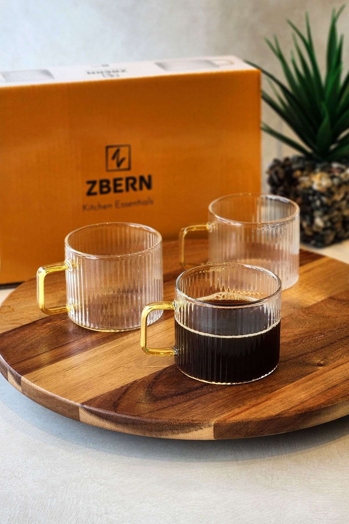 ZBERN 150 ML ÇAY KAHVE ESPRESSO CAM BARDAK FİNCAN