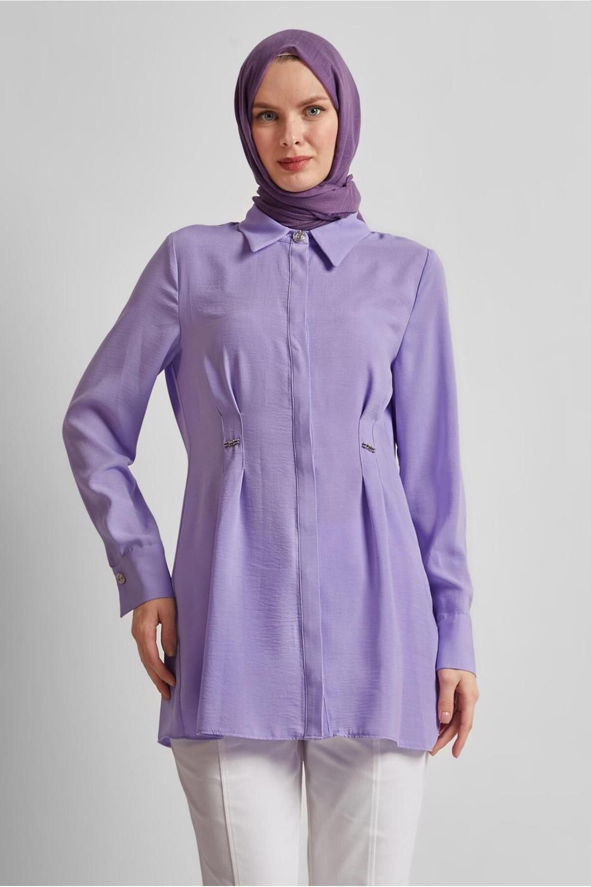 Alvina KETEN GÖRÜNÜMLÜ TUNİK 45426