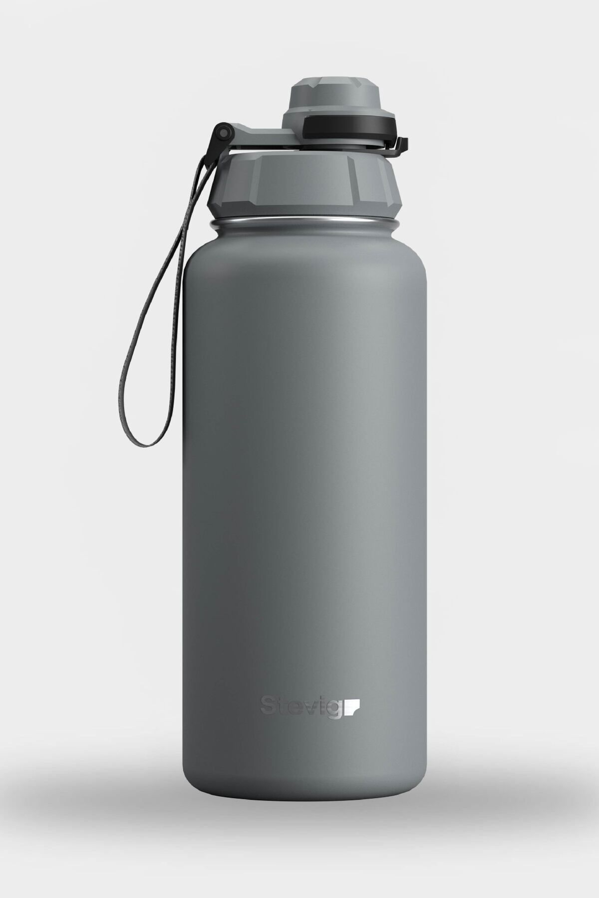 MuratogluHome 1 Hand Leak-Proof Sızdırmaz Çelik Termos 1000 Ml Grey ST-214