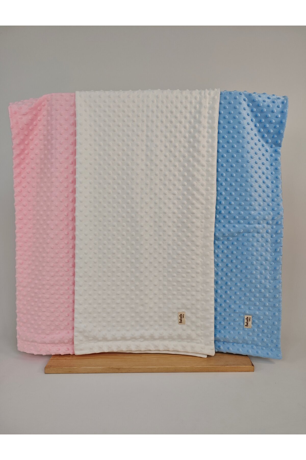 Bebella-Pink Chickpea Double Layer Baby Girl Blanket Swaddle 100% Cotton Multi-Purpose Cover Seasonal 90X85Cm 6