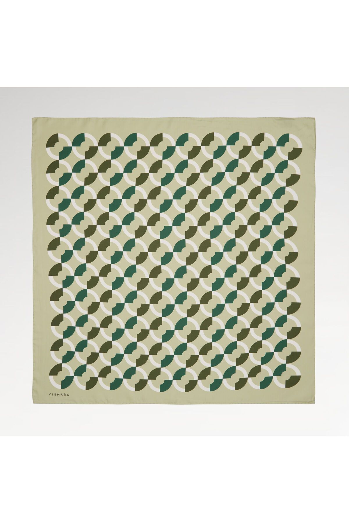 Vismara Mint Çember Desenli Twill İpek Eşarp