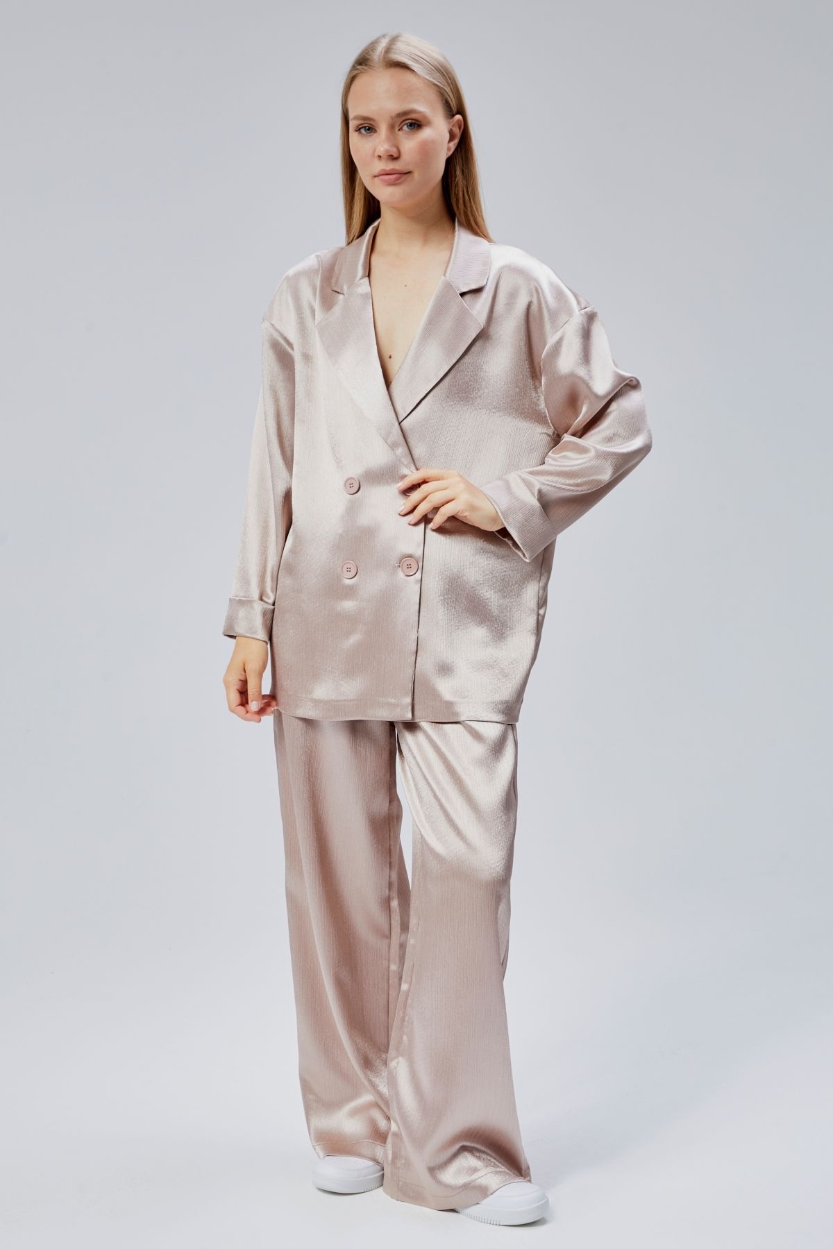 Bolivente Vizon Oversize Saten Takım