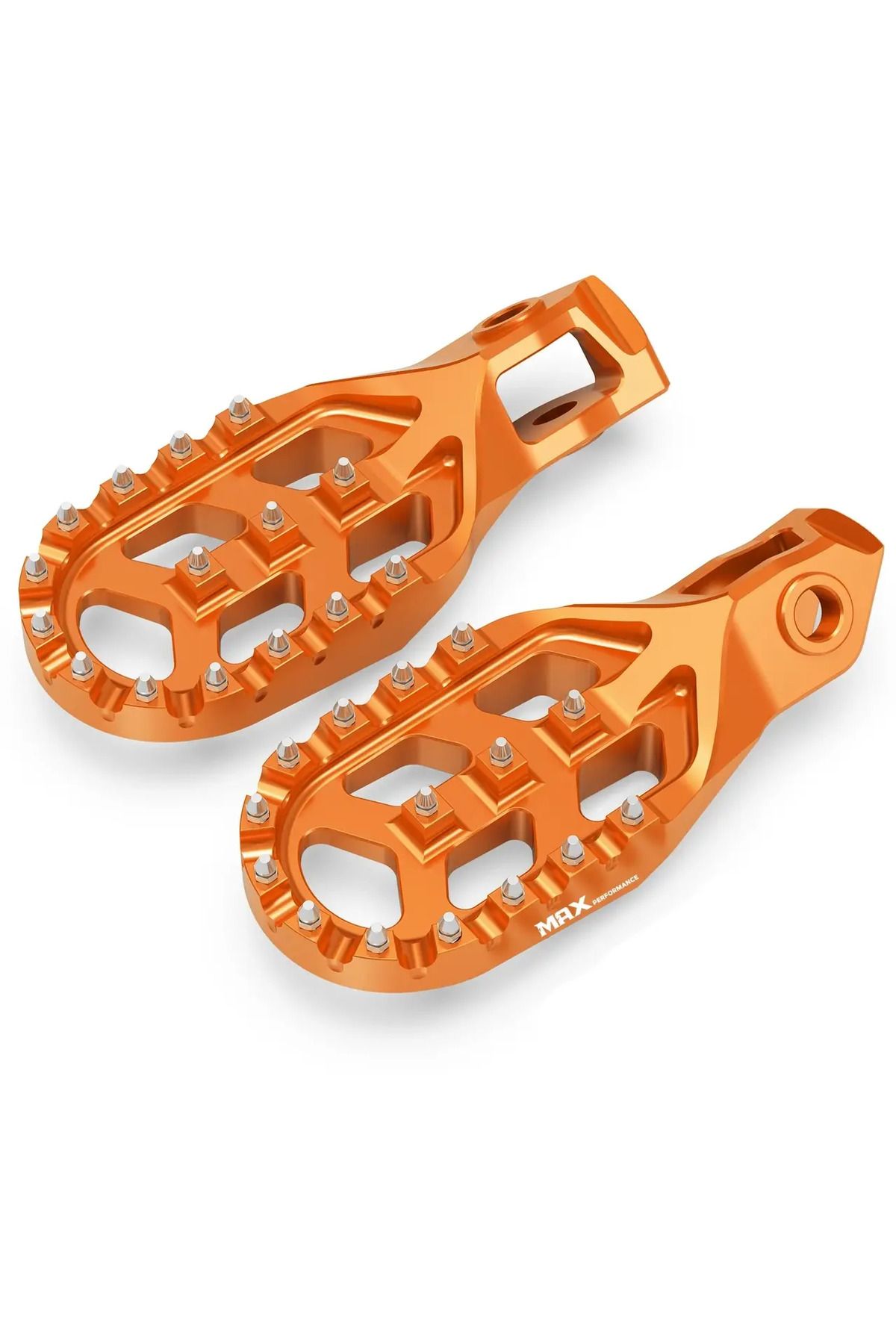 max performance Alüminyum Alüminyum Foot Pegs-Genişletilmiş Ayaklık-Turuncu (Ktm Husqvarna Gasgas 24-25 TBI uyumlu)