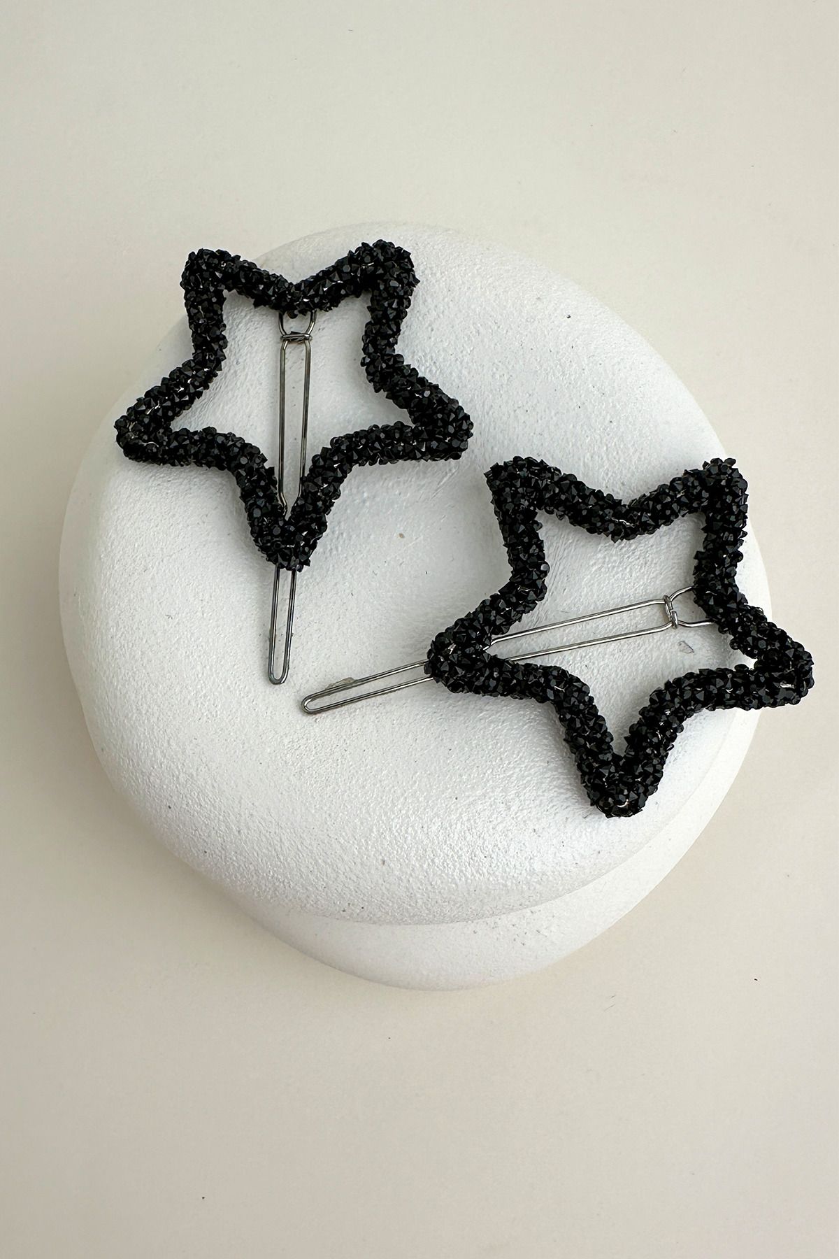 Modex Işıltılı Yıldız Figürlü İkili Saç Yan Toka (5cm)
