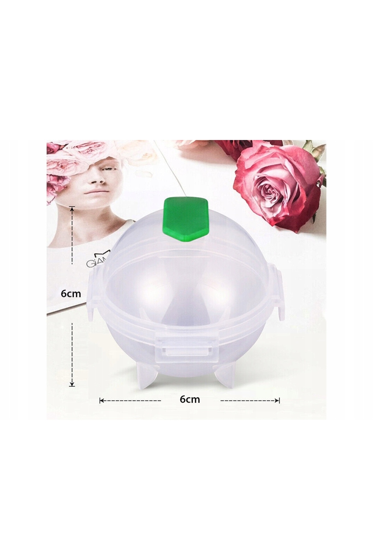 zola-Spherical ice mold, 4 spheres, 6x6 cm, transparent 4