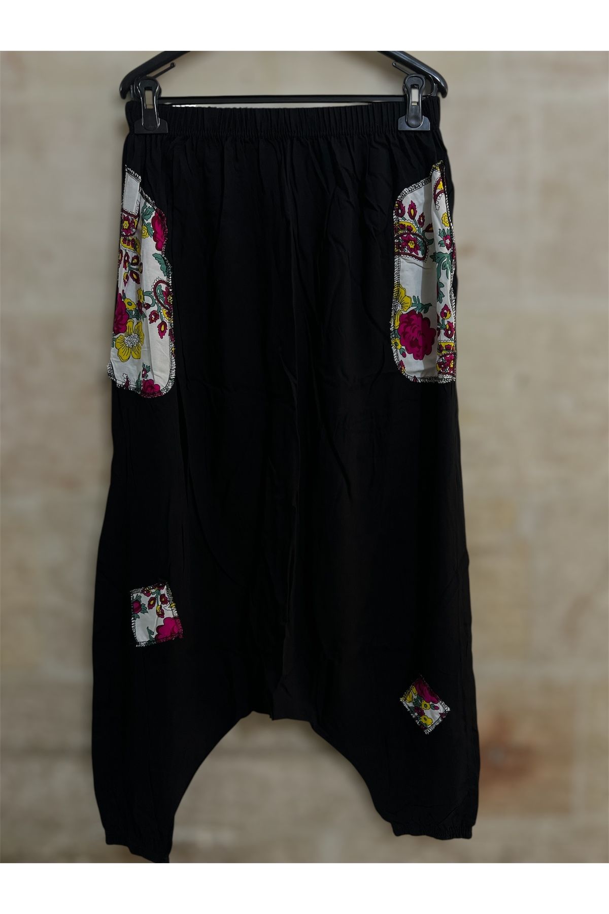 MODA Cebi Çiçek Desenli Lastikli Şalvar
