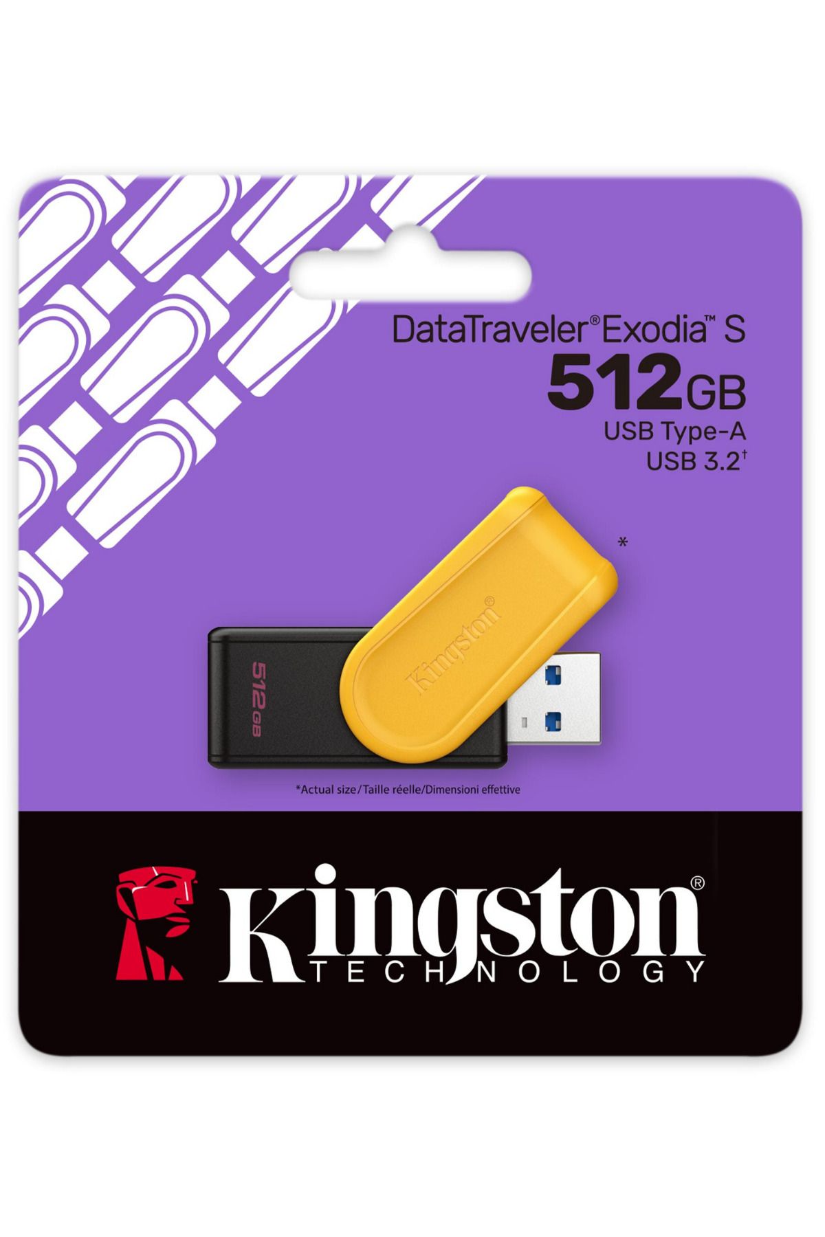 Kingston Datatraveler Exodia S 512gb Dtxs Usb3.2 Gen.1 Usb Flash Bellek