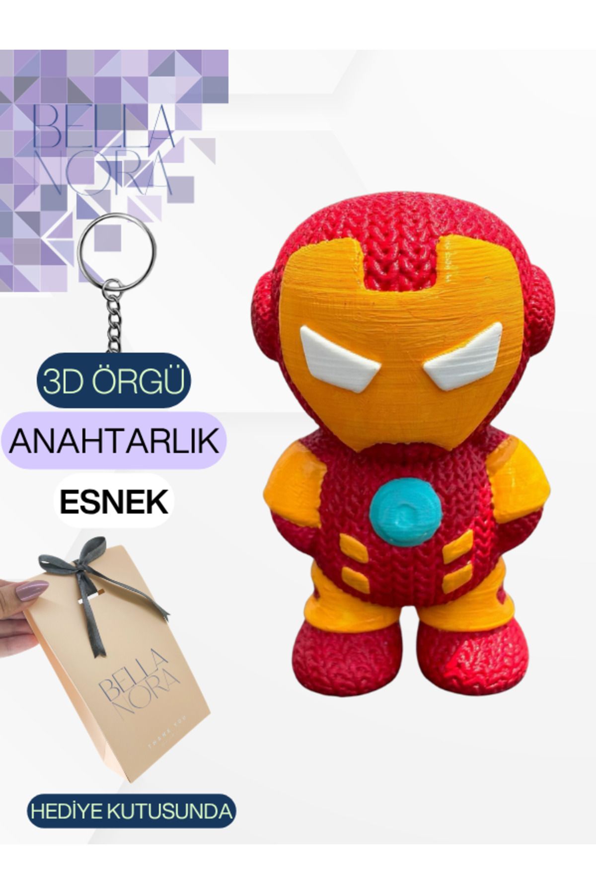 Bellanora Spiderman Arkadaşları Marvel Çizgi Film Kahramanları Örgü Anahtarlık/ En Sevilen Karakterler Hediye