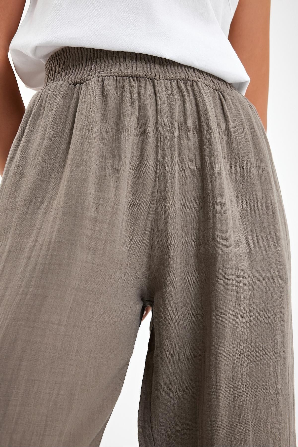 VENA-Γυναικείο παντελόνι Jogger Melly Mink Muslin - φαρδύ 3