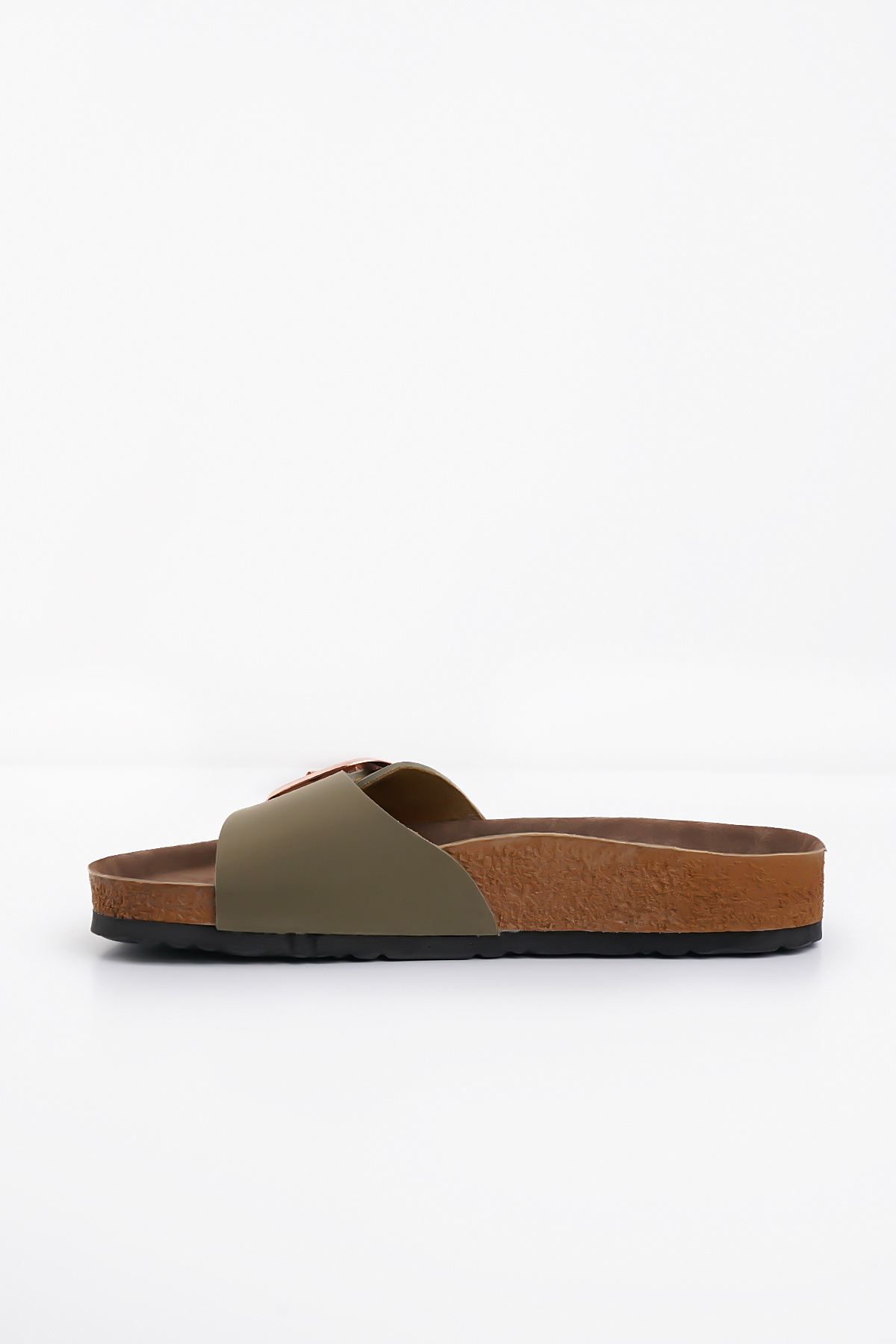 Blyss-Women's Slippers Khaki Nubuck Leather Skin Summer Single Buckle Adjustable Stylish Daily Slippers 3