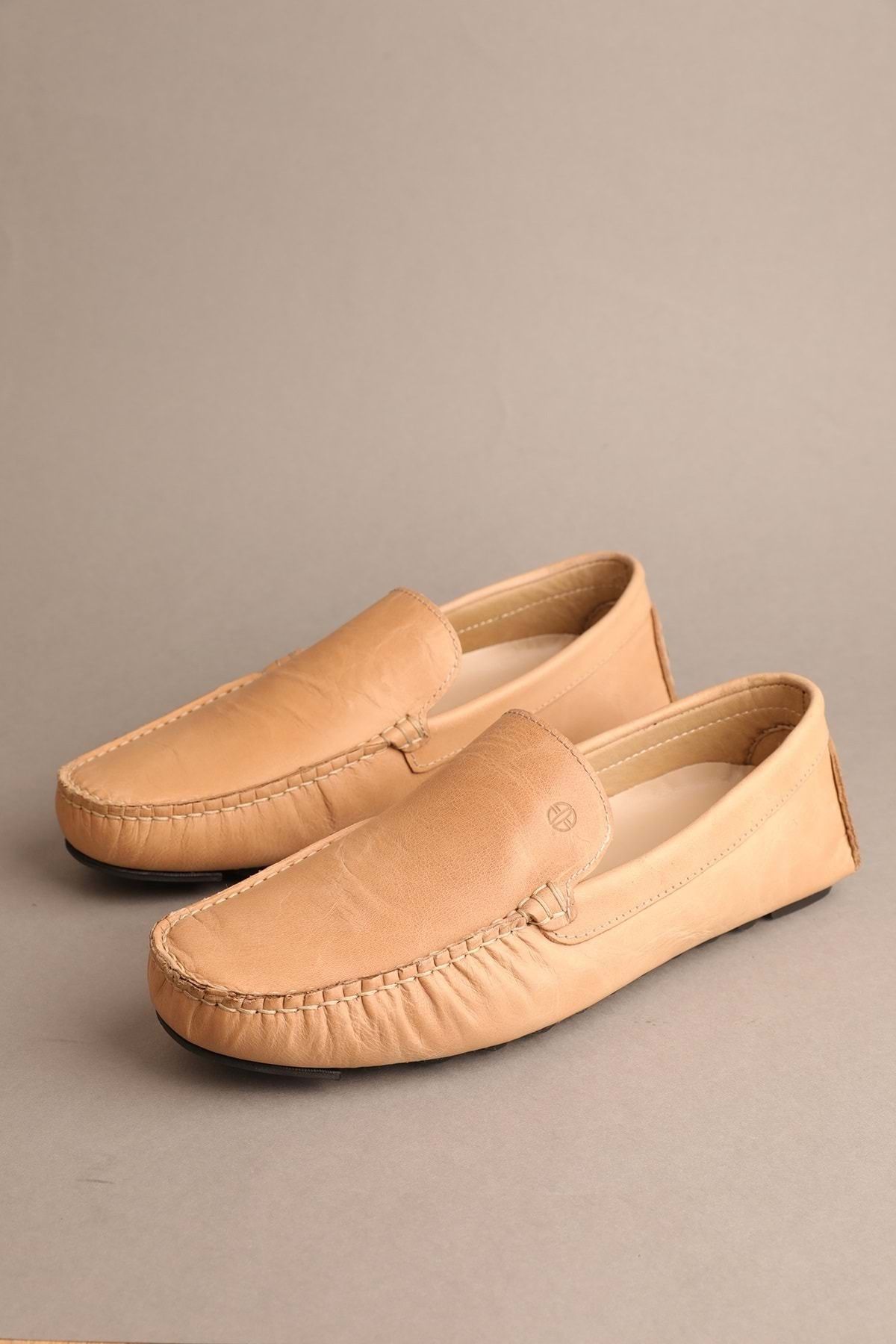 Gondol-Men's Genuine Leather Classic Loafer Camel 41 Ttx.20188 1