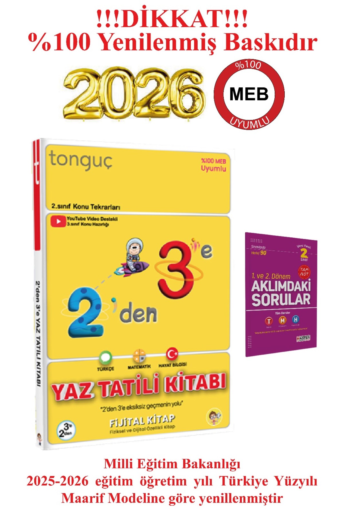 Tonguç Yayınları 2. Sınıf Yeni Nesil 2'den 3'e Hazırlık Kitabı 2