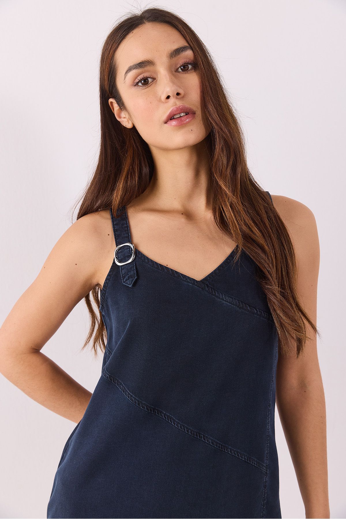 VENA-Rochie de blugi albastru negru Clean Fit (Tencel) Angelica 2