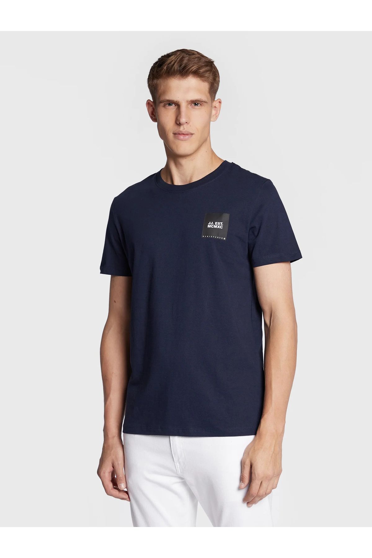 تی شرت ورزشی آبی مردانه آقایان NAVY اورجینال Jack Jones Jack & Jones