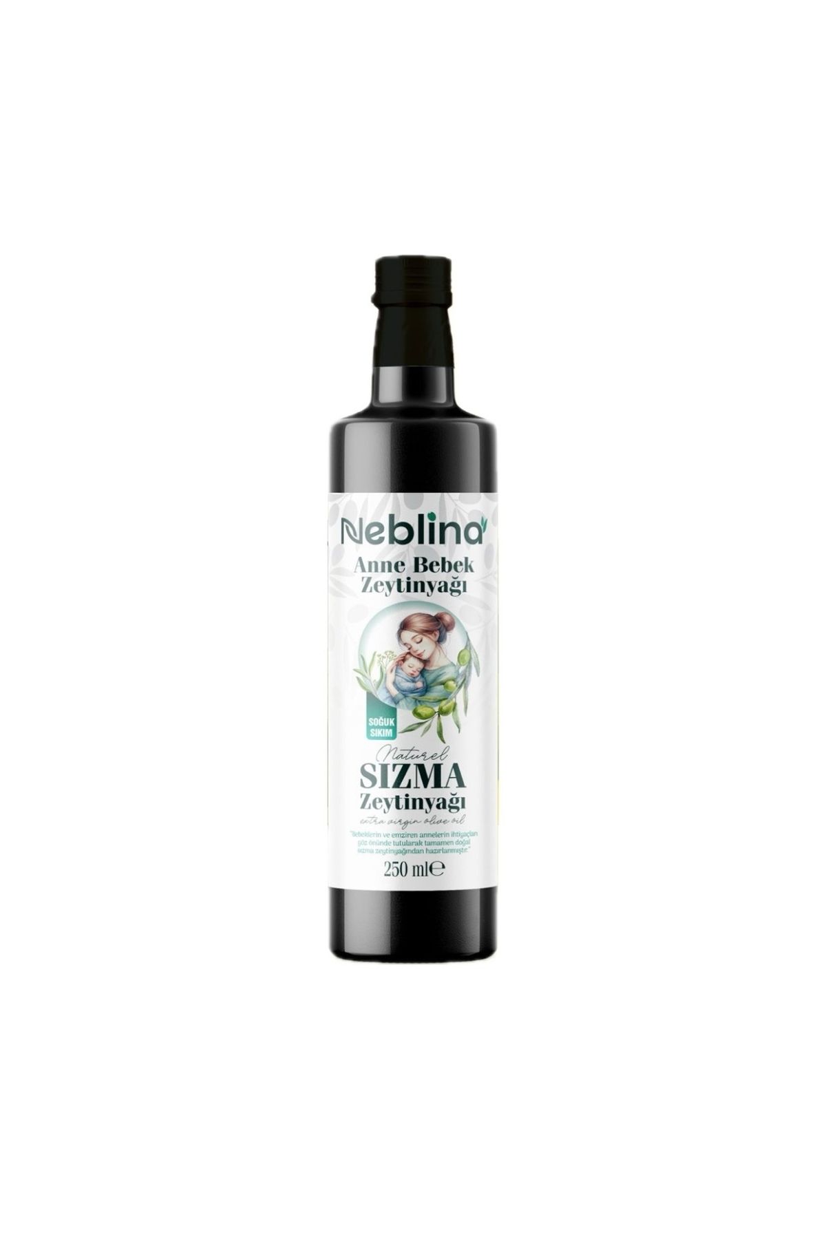 NEBLİNA Organik Natürel Sızma Bebek Zeytinyağı 250ml Soğuk Sıkım