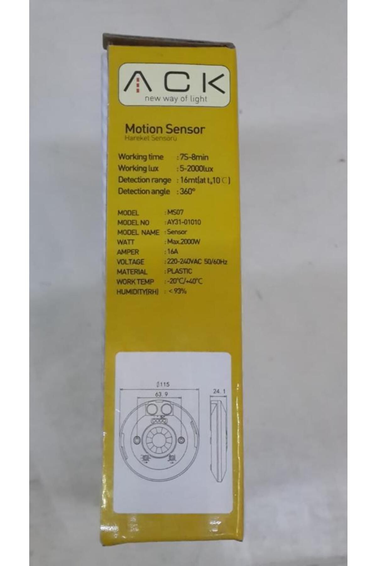ACK-Ay31-01010 220v Luxury Motion Sensor - 360 Degree Ceiling Type 3