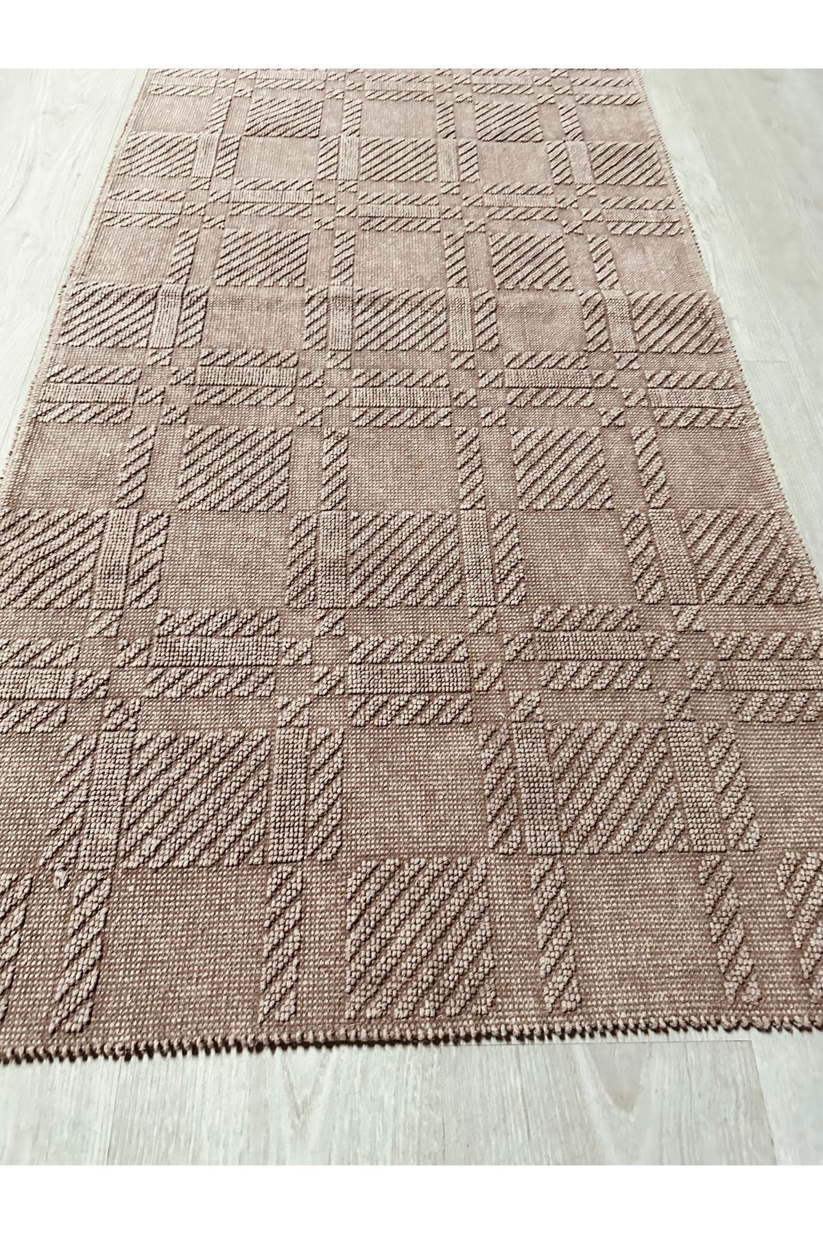 Çelsa Home Ekos Bukle Lüks Pamuklu Modern Kilim 70 X 130 Cm