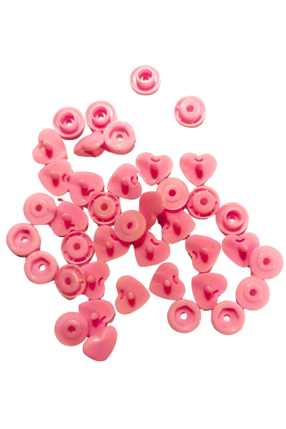 Celines Wonders-End of Button! 10 Pcs Quality Assured T5=12.4 mm Heart Studs, Pink Studs, Heart Studs 1