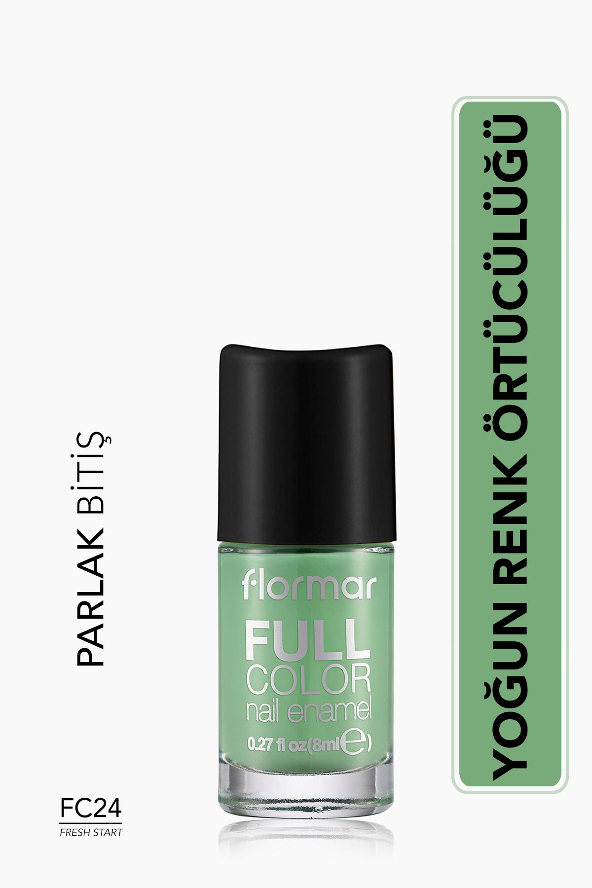 Flormar Full Color Ultra Yüksek Pigmentli & Parlak Bitişli Oje