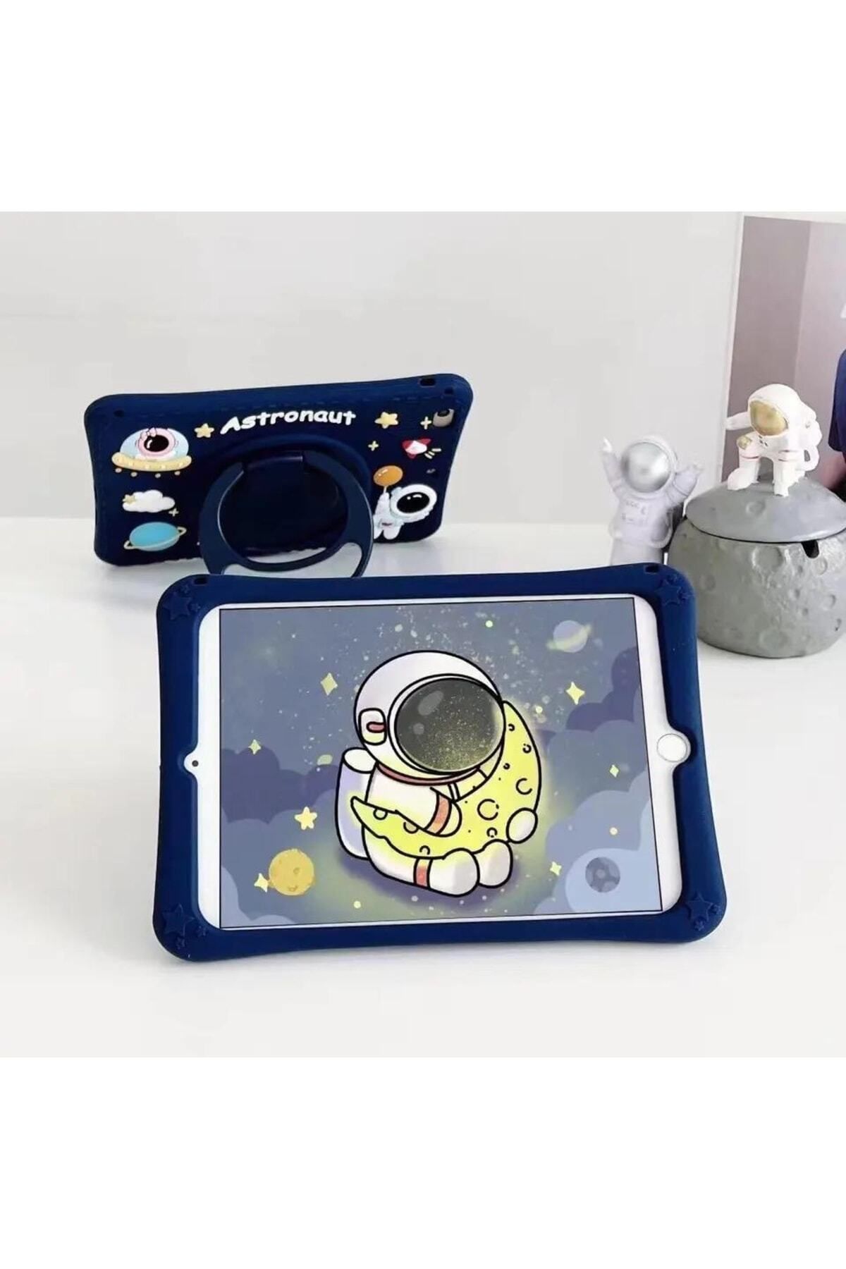 Alfa MEC-Samsung Galaxy Tab A7 Lite Sm-t220 8.7 Inch Compatible Astronaut Case with Stand Fun Protection 7