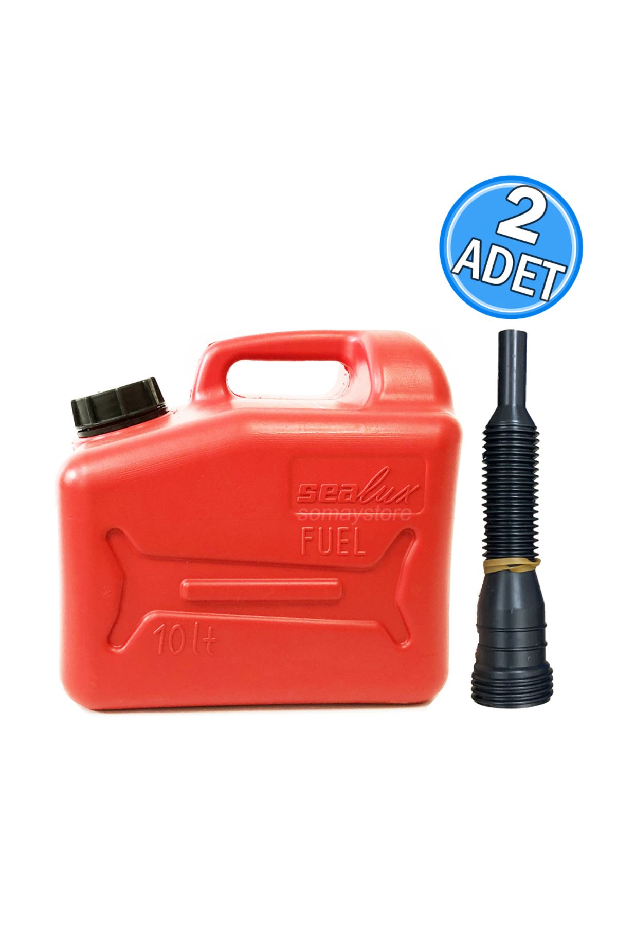 Somay Store Tekne Yakıt Taşıma Bidonu Benzin & Mazot 10 Litre 2 Adet