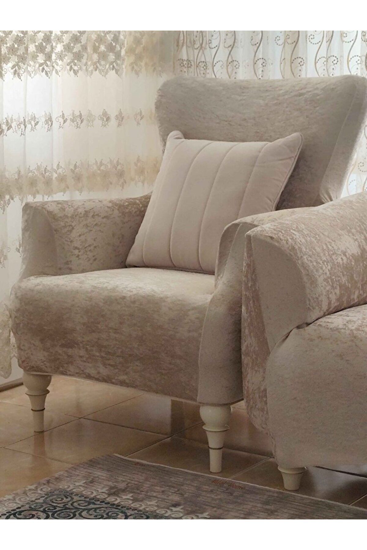 BTF HOME-غطاء أريكة مخملي مرن ناعم وقابل للغسل ومقاوم للبقع، طقم مكون من 4 قطع 4