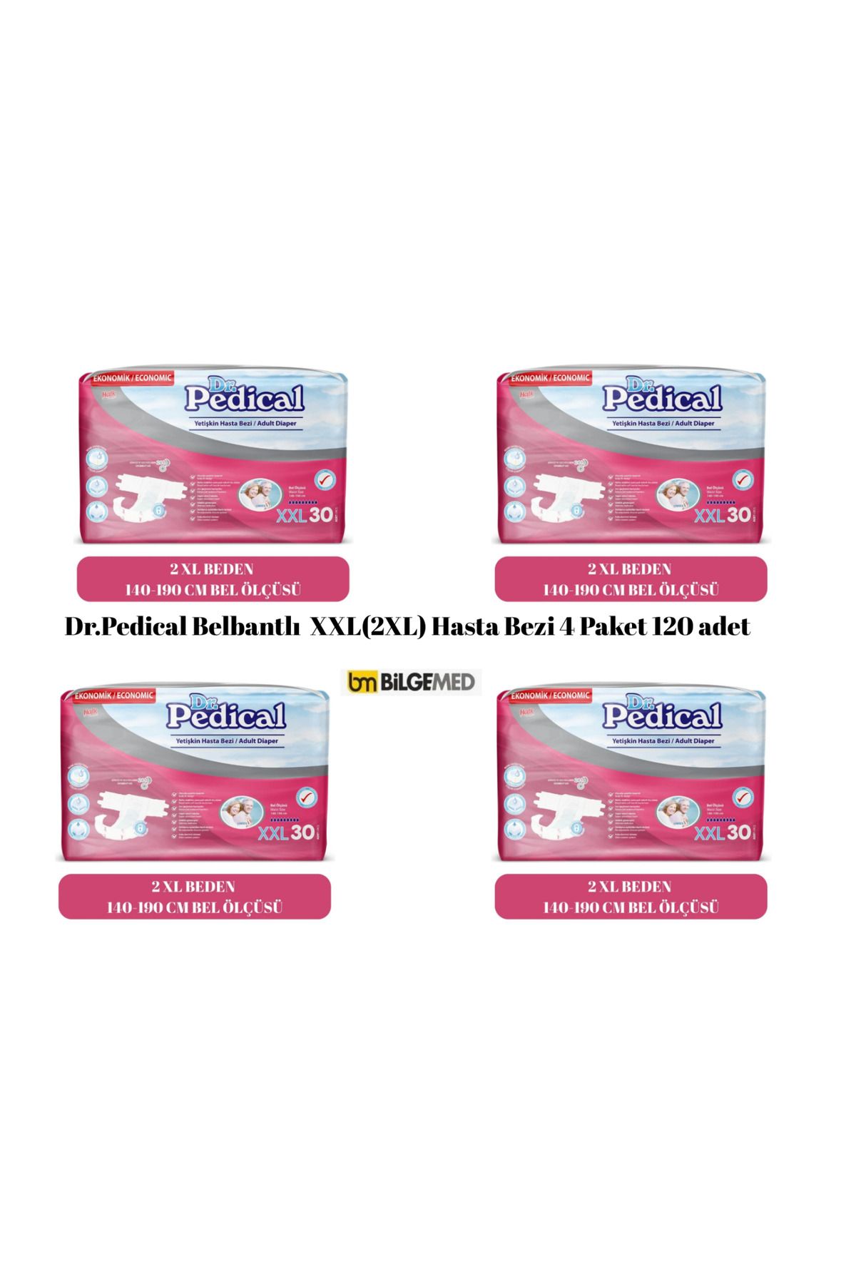 Dr.Pedical Dr. Pedical Belbantlı Tekstil Yüzey Hasta Bezi XXL 120 Adet