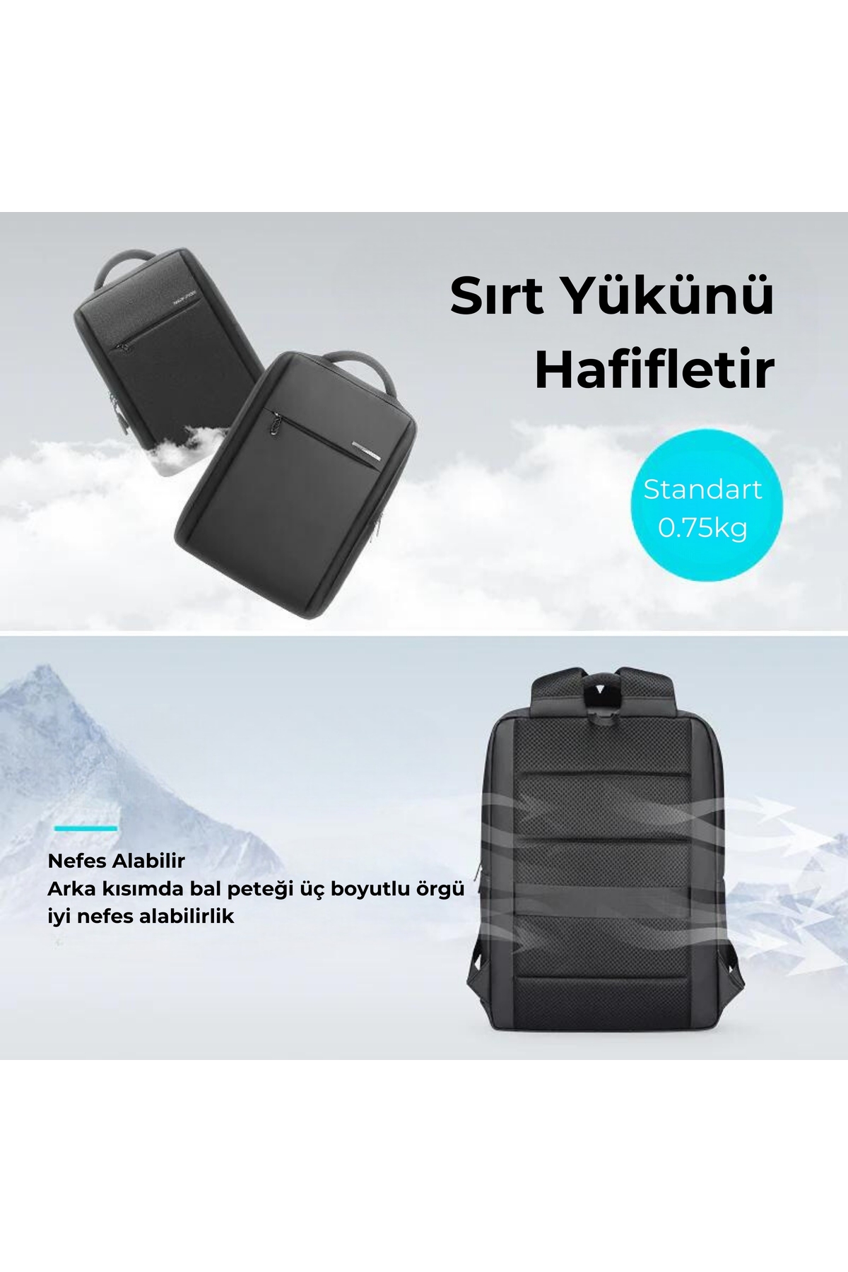 Mark Ryden  Çift Bölmeli Laptop 15.6 Inch Sırt Çantası - Mr2900_kr00 - Görsel 4