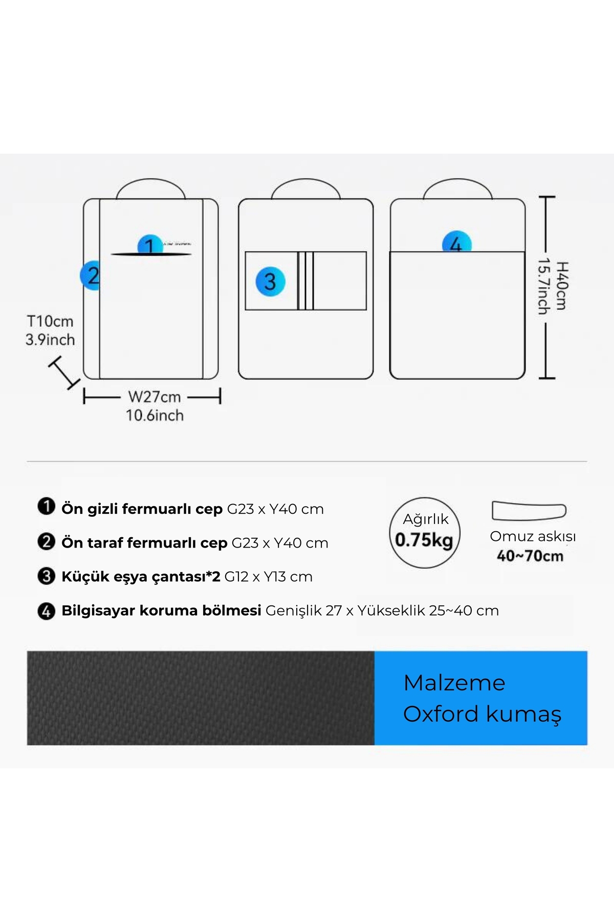 Mark Ryden  Çift Bölmeli Laptop 15.6 Inch Sırt Çantası - Mr2900_kr00 - Görsel 2