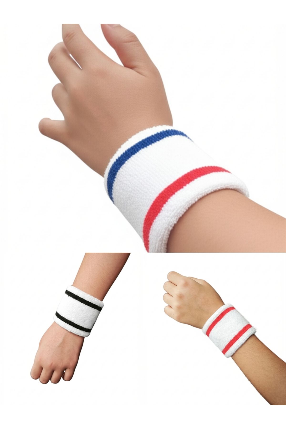 SportyBand Tenis Turkish Koton Havlu Bileklik 3 lü set.